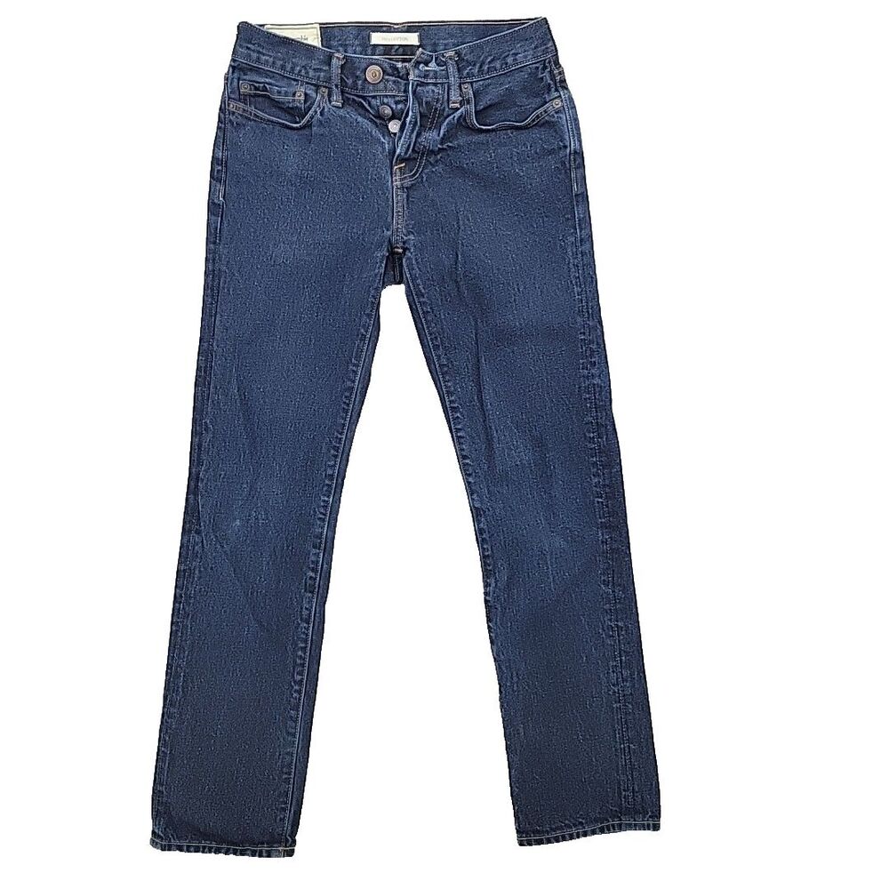 Abercrombie Fitch Mens Button Fly Jeans Size 26x29 Slim Straight 100% Cotton